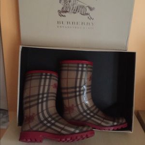Burberry rain boots